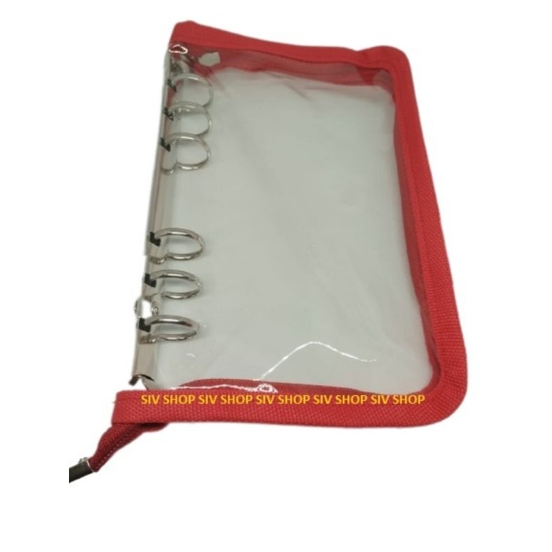 

Binder Resleting Zipper Binder File A6 Binder Clear Mika PVC (COVER ONLY)