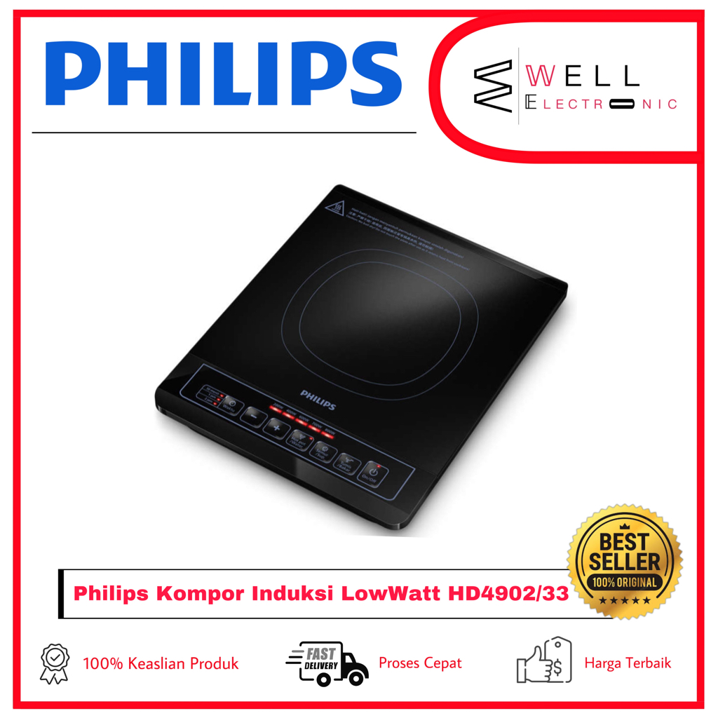 PHILIPS Induction Cooker HD4902/33 Low Watt Kompor Induksi HD4902 HD 4902 - Garansi Resmi