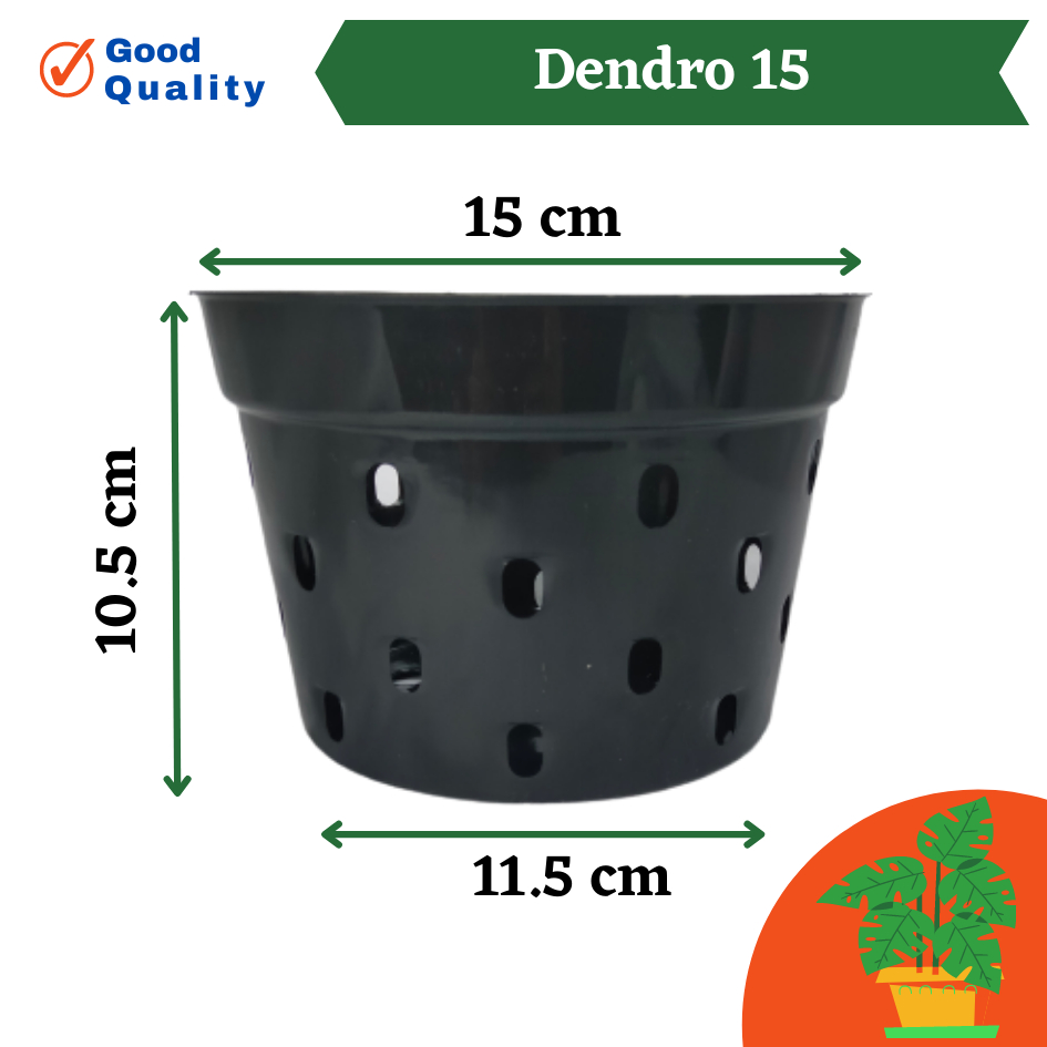 Pot NKT Basic 15 Banyak Lubang Poros 15cm Hitam Pot Bunga Basic Polos Banyak Pori Ukuran 15cm Cocok Untuk Aglonema