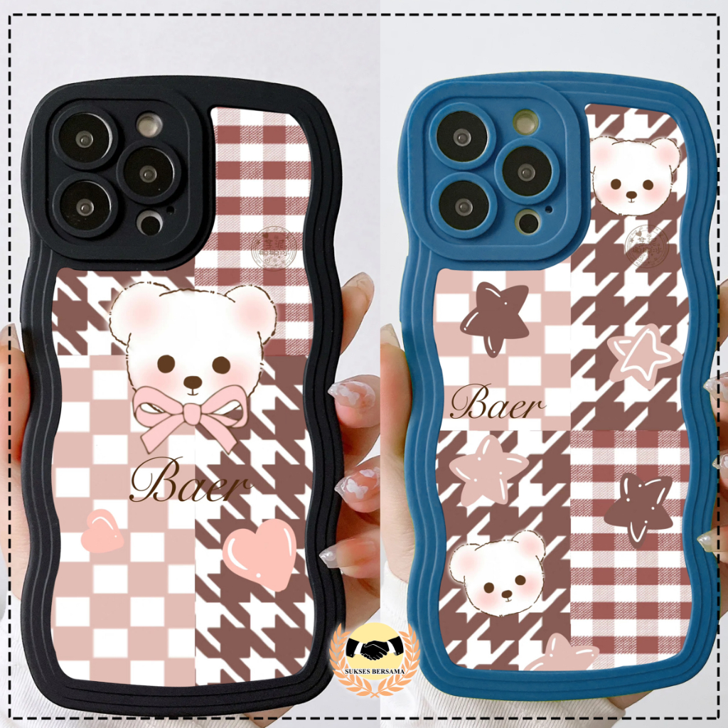 CUSTOM SOFTCASE SILIKON GELOMBANG WAVY CUSTOM BAER  FOR IPHONE 6 6+ 7 8 SE 2020 7+ 8+ X XS XR XS MAX 11 12 13 14 PLUS PRO MAX BSB7717