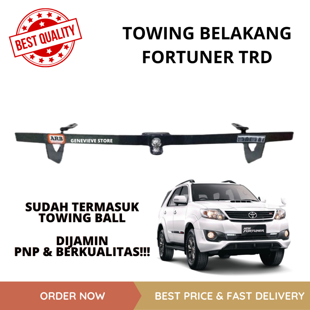 TOWING BAR ARB FORTUNER TRD - BESI PELINDUNG BUMPER BELAKANG FORTUNER TRD