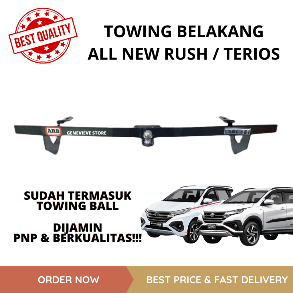 TOWING BAR ARB ALL NEW RUSH TERIOS 2018 2019 2020 2021 2022 2023 - BESI PELINDUNG BUMPER BELAKANG AL