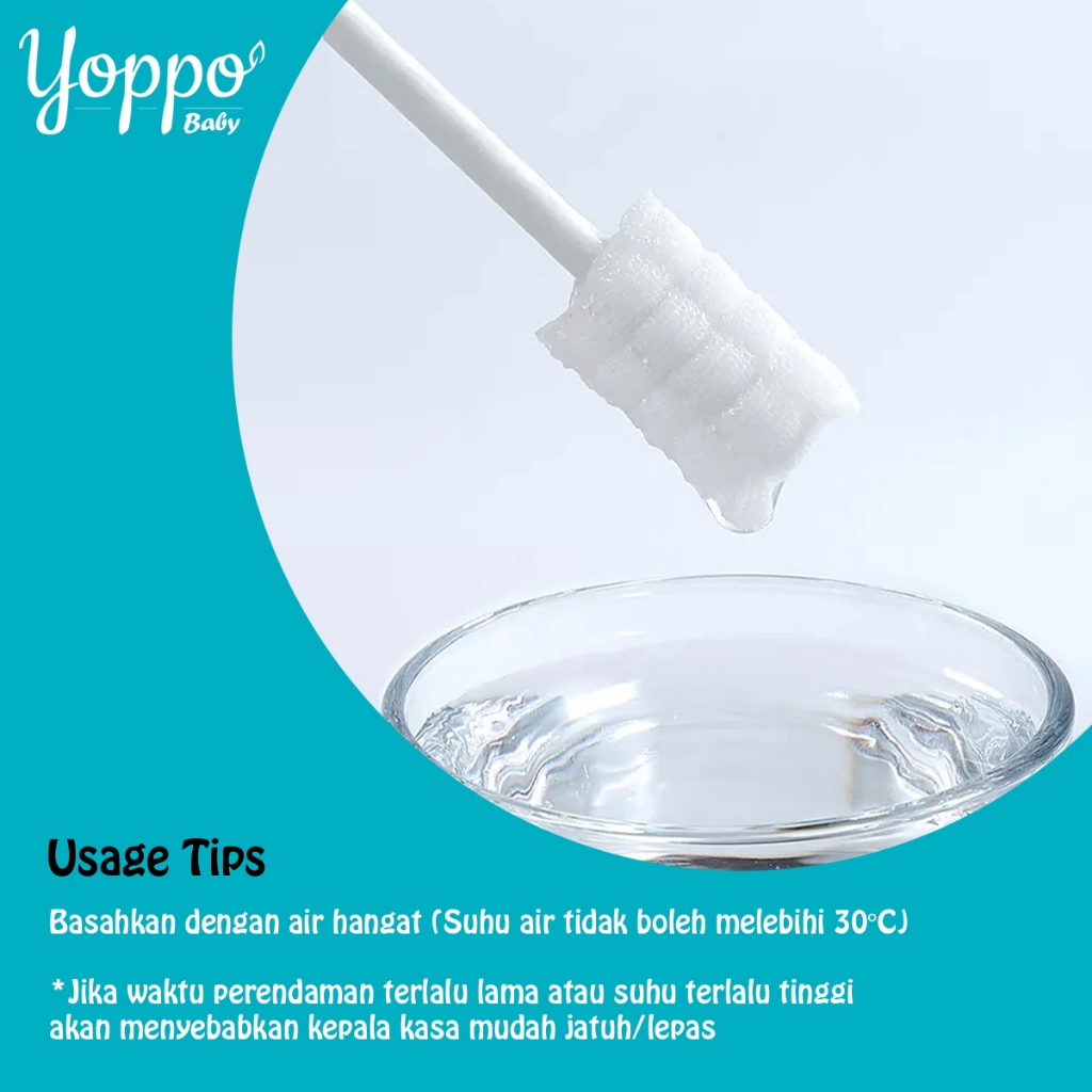 Yoppo Baby - Oral Cleaner Baby  Kotak isi  / Kasa Steril Pembersih Lidah Bayi isi 30pcs