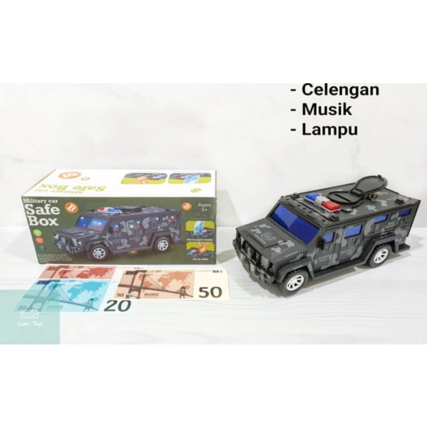 

Promo Mainan Anak Mobil Tentara Militer Uang Military Car Safety Box Limited