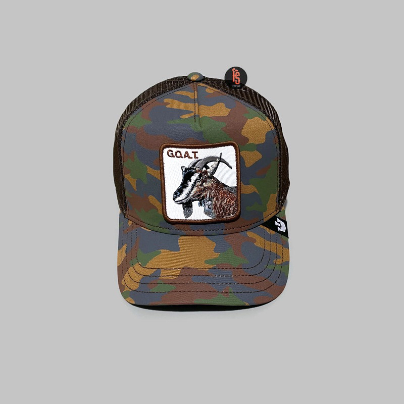 TOPI ORIGINAL GOORIN BROS TRUCKER GOAT CAMO BROWN