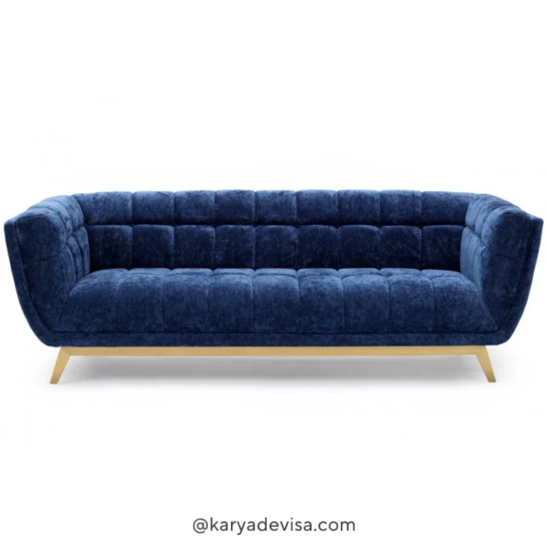 Sofa haris 3 seater minimalis / kursi sofa ruang tamu panjang / sofa panjang retro minimalis
