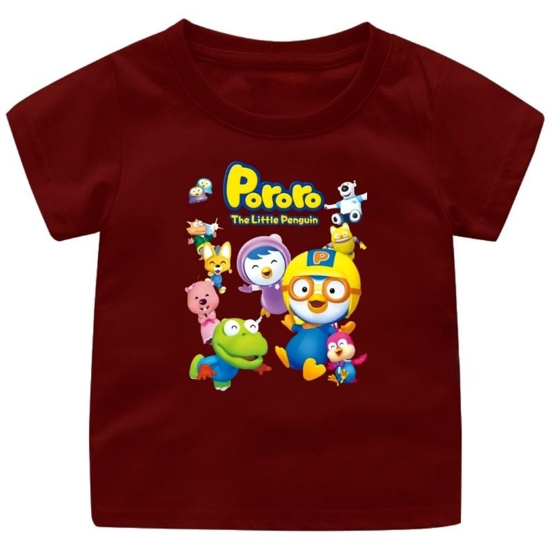 Baju kaos Anak cewek-Cowok Pororo(2) 1-14Tahun/Remaja/Dewasa Ready 10 warna