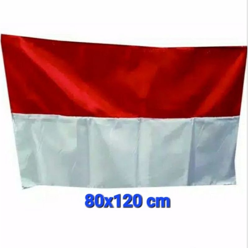 Bendera merah putih 80x120cm bijian peles halus