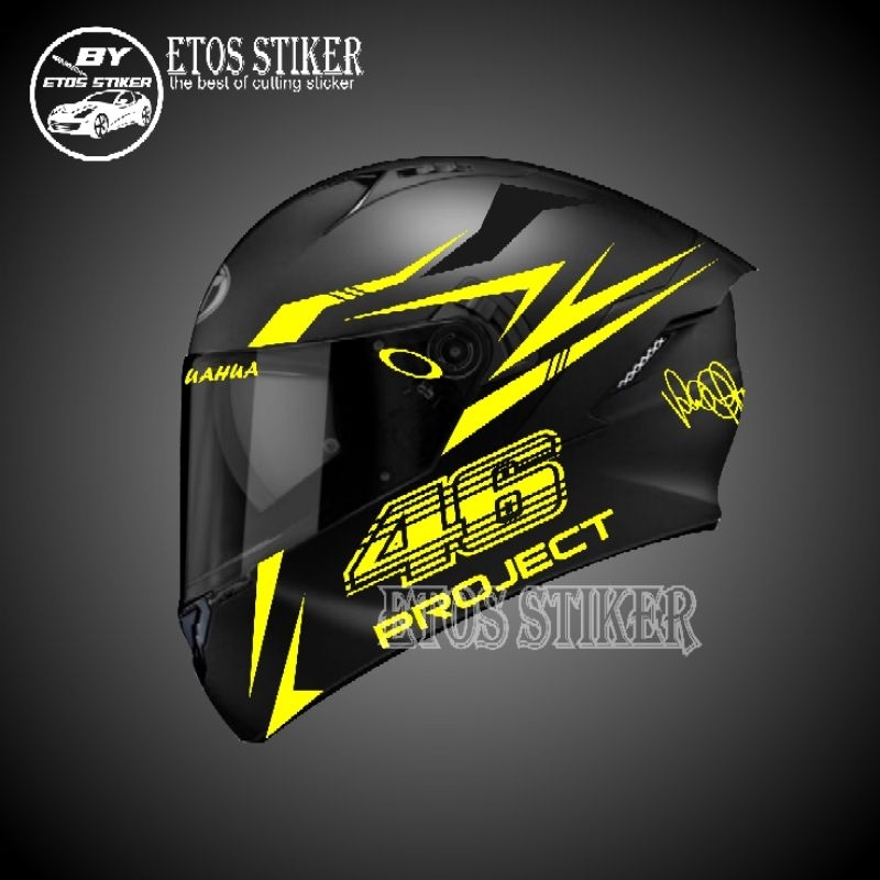 Stiker Cutting Helm 46 Project untuk Helm full face dan half face