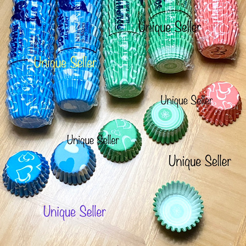 [500 pcs] Cake Case 5.5 Motif DOLPHIN Alas 2.4 cm / Alas Kertas Nastar Coklat Kue Kering 5.5” / Paper Cup Cake Case 5,5” Motif Warna Warni / Paper Cup Case Kue 5.5cm / Kertas Cup Cake Warna 5,5cm / Cupcake Case Warna 5.5 5,5 cm