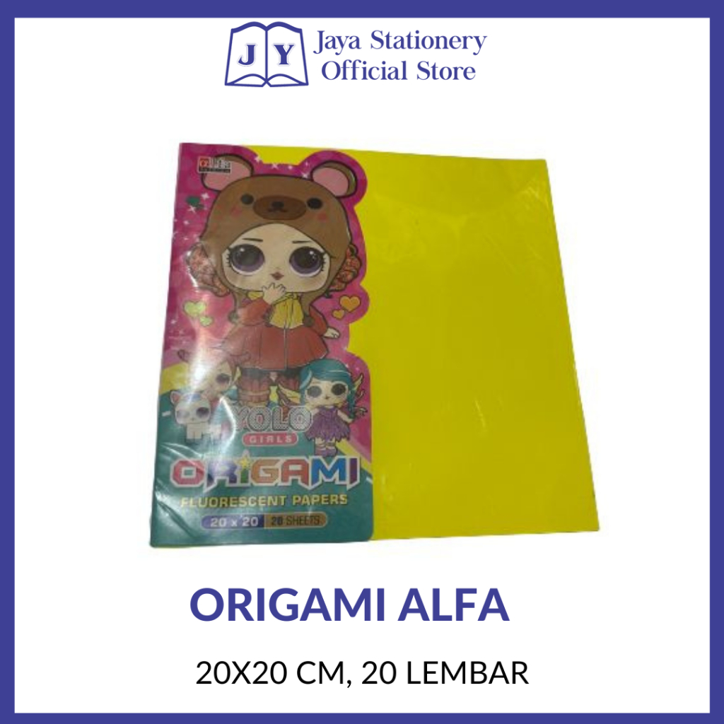

[BISA COD] Kertas origami atau kertas lipat merk Alfa