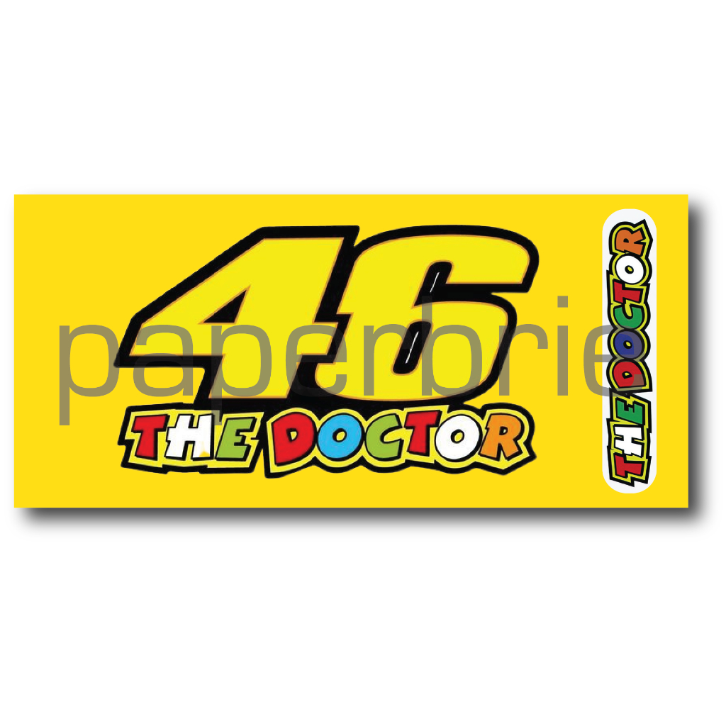 STIKER PACK ROSSI 14cm x 6.5cm sticker valentino rossi vr46 stiker vr46 the doctor thedoctor stiker motor