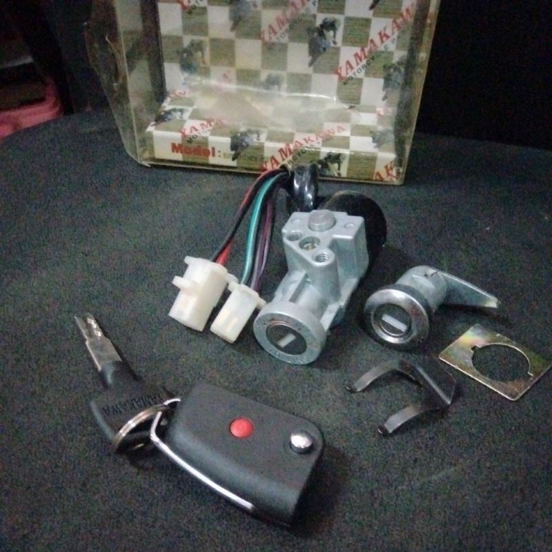 KUNCI KONTAK KET SET PLUS KUNCI JOK SUPRA FIT NEW VARIASI KONCI KONTAK MOTOR NEW FIT X S REVO 100 LA