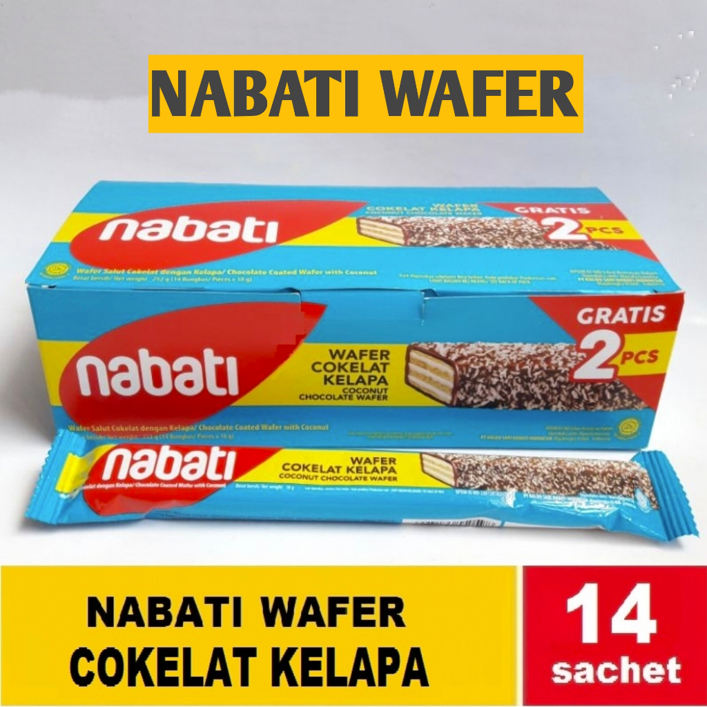 

NABATI WAFER COKELAT KELAPA 18 gr ( HARGA 1 BOX )