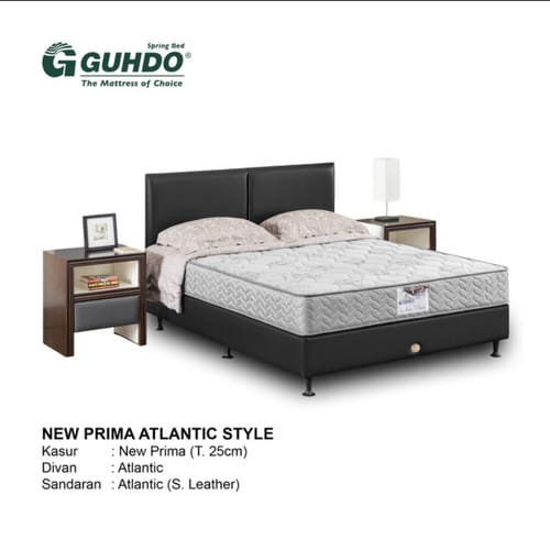 GUHDO FULLSET  NEW PRIMA + DIVAN SANDARAN ATLANTIK 160 X 200