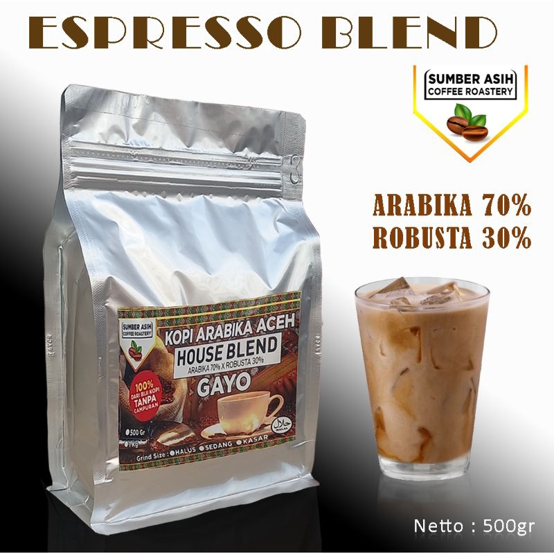 

KOPI GAYO ESPRESSO BLEND Arabika Robusta 500gram