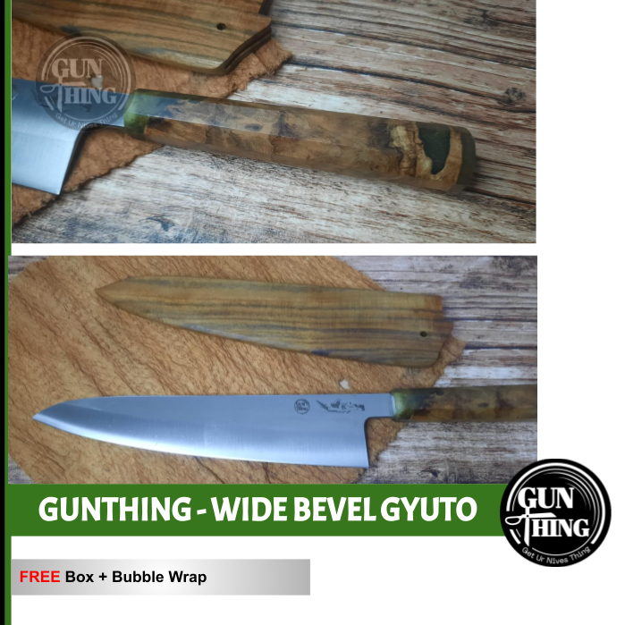 Pisau Gyuto - Wide Bevel / Engraving : GUNTHING, Indonesia