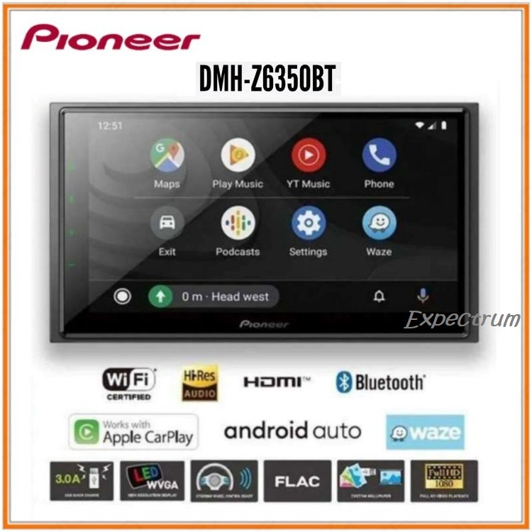 Pioneer Head Unit DMH-Z6350BT Double Din DMHZ6350BT DMH Z6350 BT