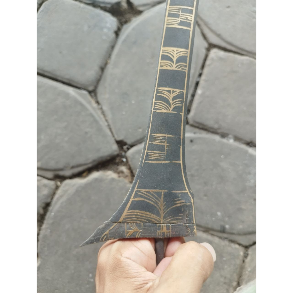 Keris Lurus Tilam Upih pamor Keleng