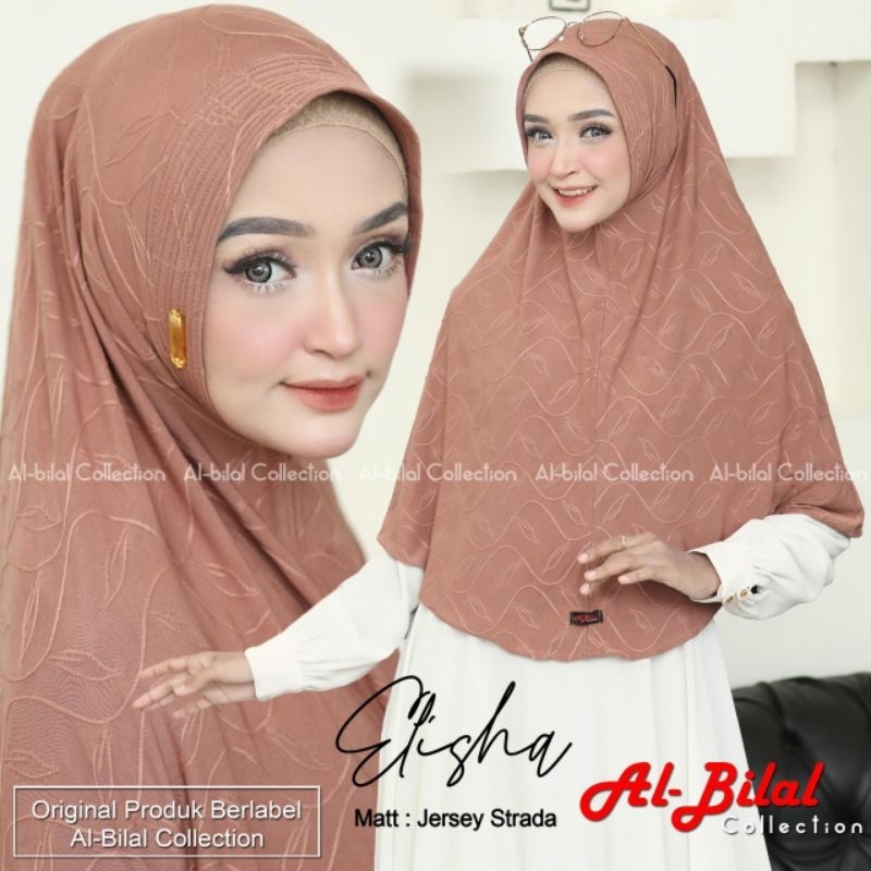 (Al Bilal Hijab) ELISHA •jilbab instan jersey strada•hijab instan pet jumbo