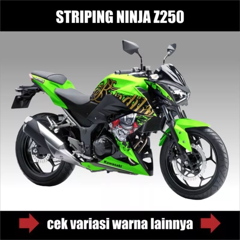 Stiker Striping Motor Ninja Z 250 Motiv Bandit / Sticker Decal Kawasaki Ninja Z250
