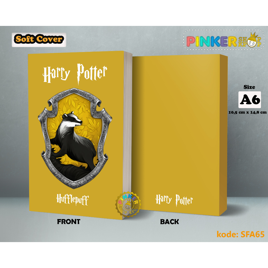 

(SFA65) Pocket Note Harry Potter Asrama Hufflepuff Softcover A6/A5 Buku Tulis catatan Notes Agenda Planner Jurnal