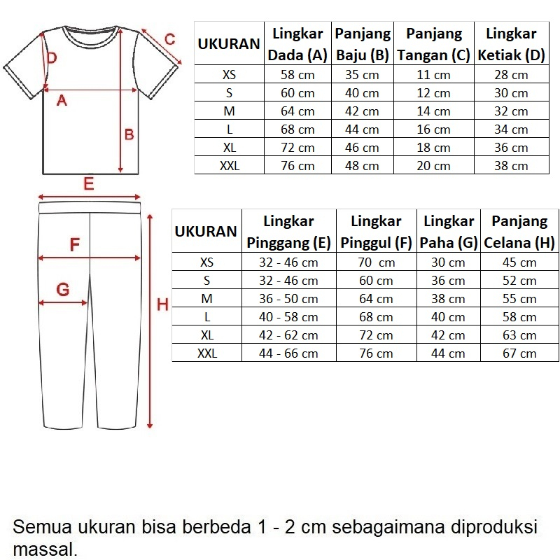 Hanamichi ERMAN.CP Setelan Piyama Anak Lengan Pendek