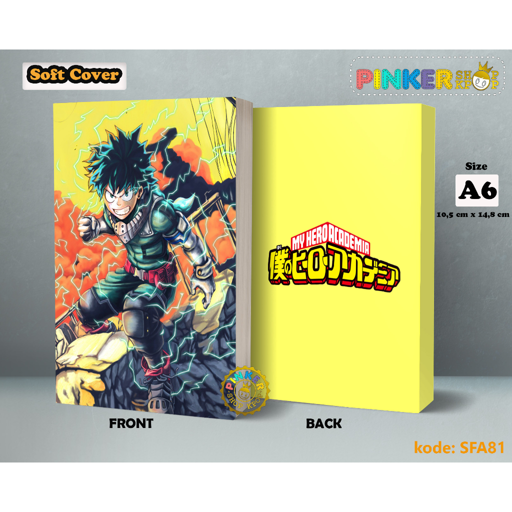 

(SFA81) Pocket Note Boku no Hero Academia Midoriya Izuku Suit Softcover A6/A5 Buku Tulis catatan Notes Agenda Planner Jurnal