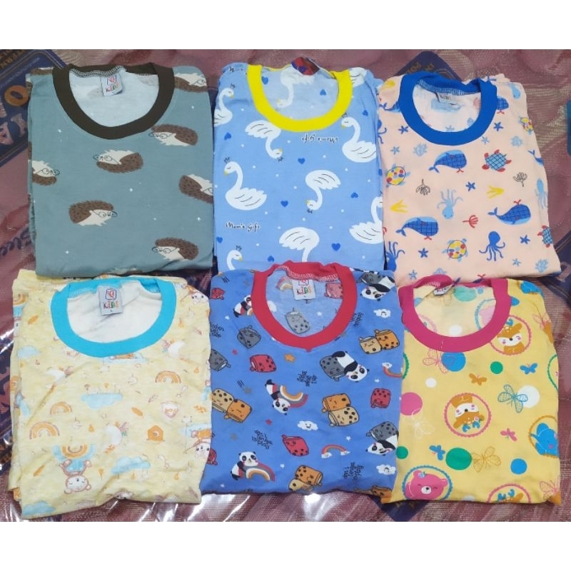 Piyama Anak Q Kids Qkids size L usia 7-9 Tahun Lengan pendek Celana panjang