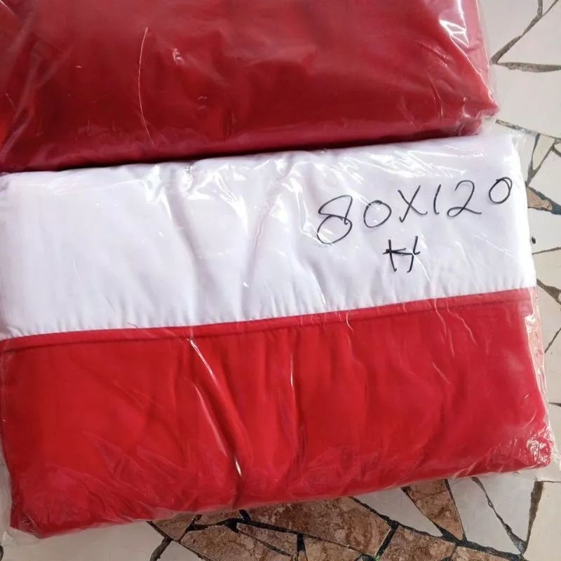 Bendera merah putih katun halus bijian 80x120cm