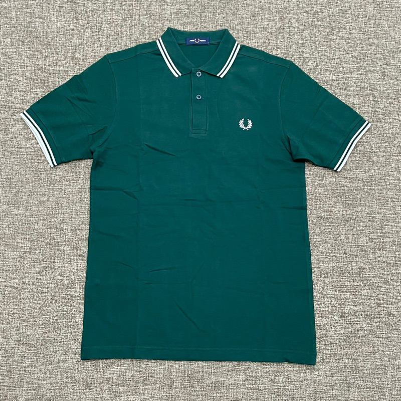 Fred Perry White Tipped Polo Green Original
