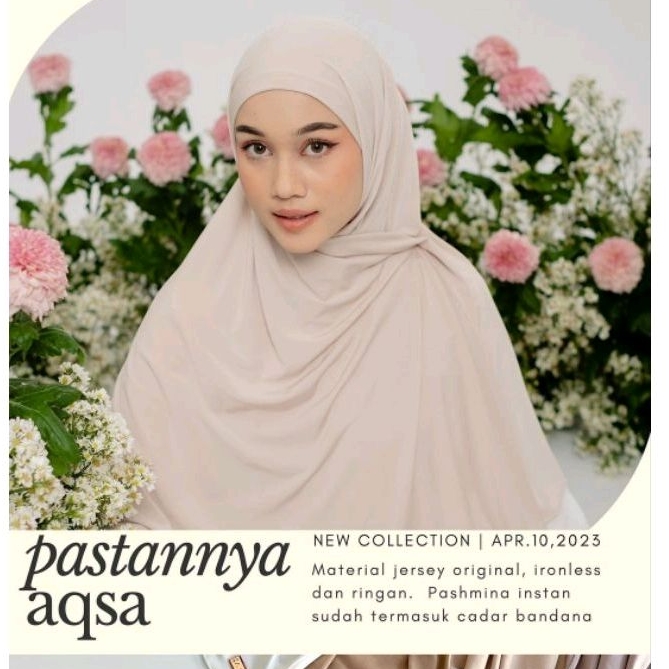 Pashmina Instan by aqsamodestwear Black Sand Dune | Hijab segiempat jilbab kerudung