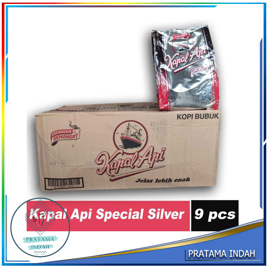 

KOPI KAPAL API PERAK 380 GRAM HARGA 1 KARDUS 9 PCS (GROSIR & ECERAN)