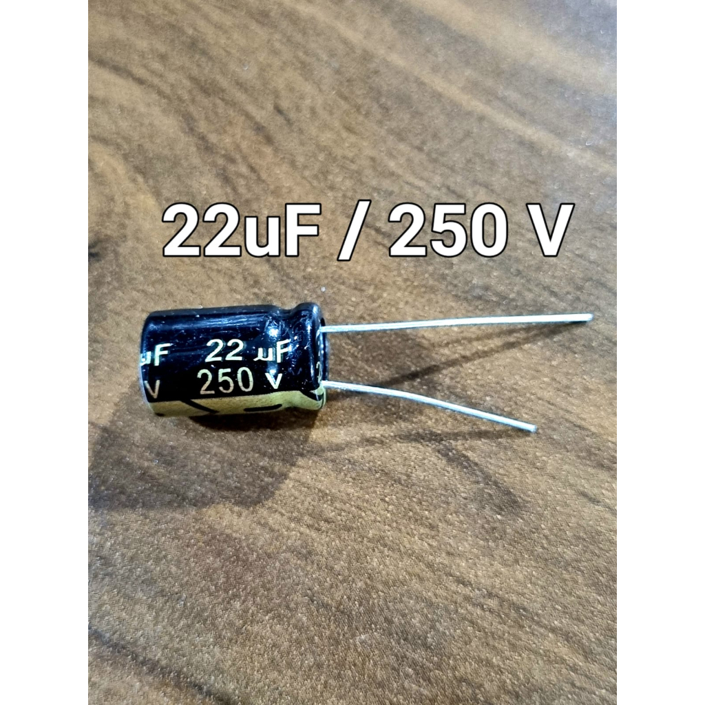 Kapasitor Capacitor ELCO 22uf 250v / 22 uf 250 v / 22uf/250v Elko 22uF 250V