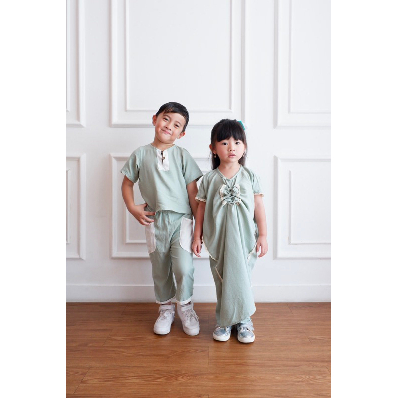 RACHIDKIDS / KAFTAN ANAK LUCU / BAJU LEBARAN COUPLE / KAFFA COUPLE SET