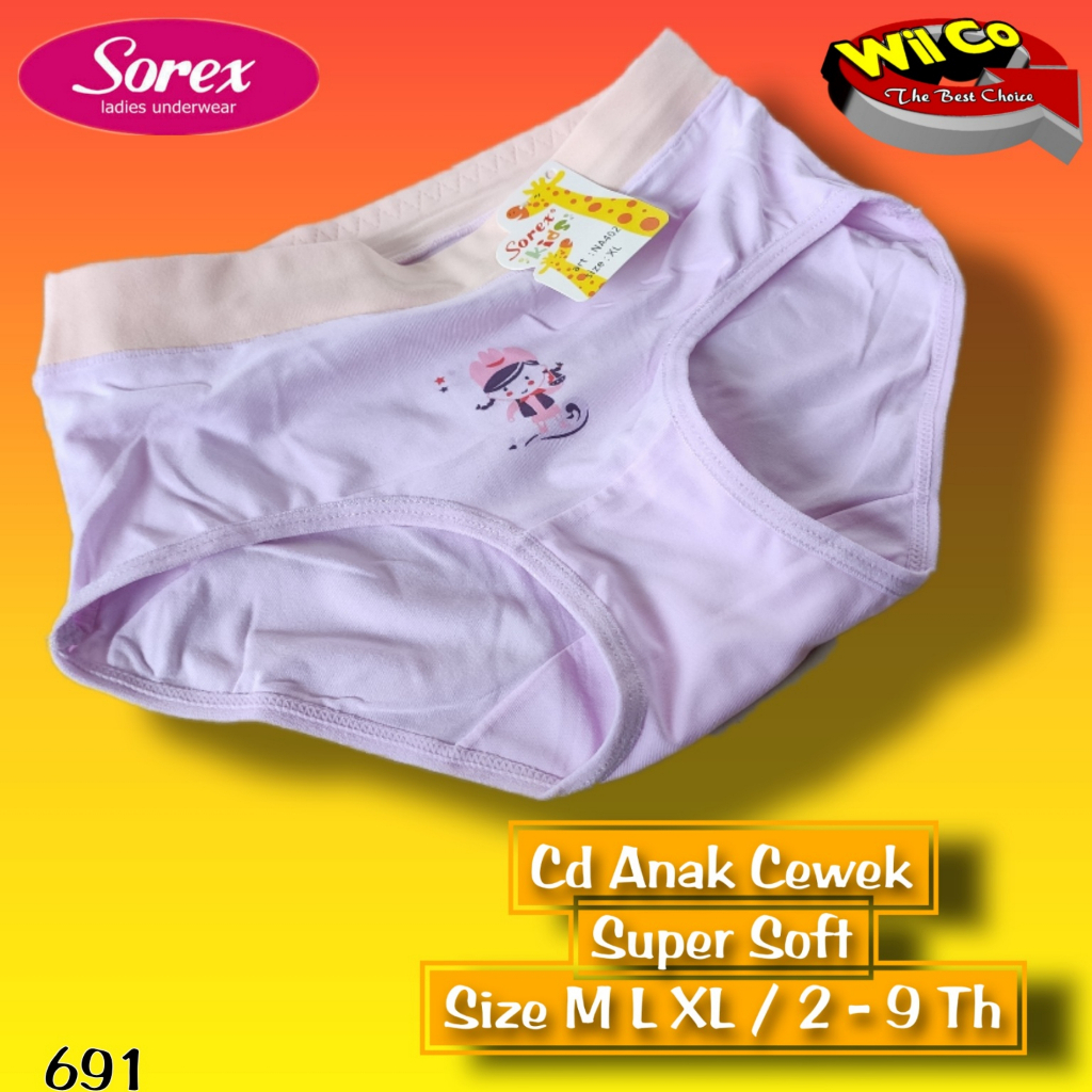 K691 - CELANA DALAM ANAK WANITA SOREX SIZE M - XL HARGA PER 1 PCS