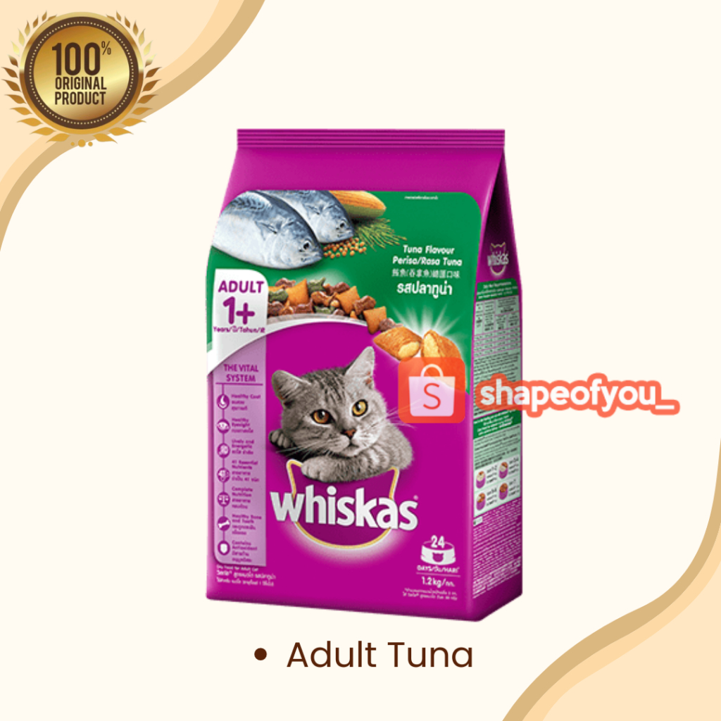 Whiskas Dry Cat Food Freshpack 450gr Wiskas 1.2 kg Junior Makanan Kering Kucing Kitten Adult Wishkas