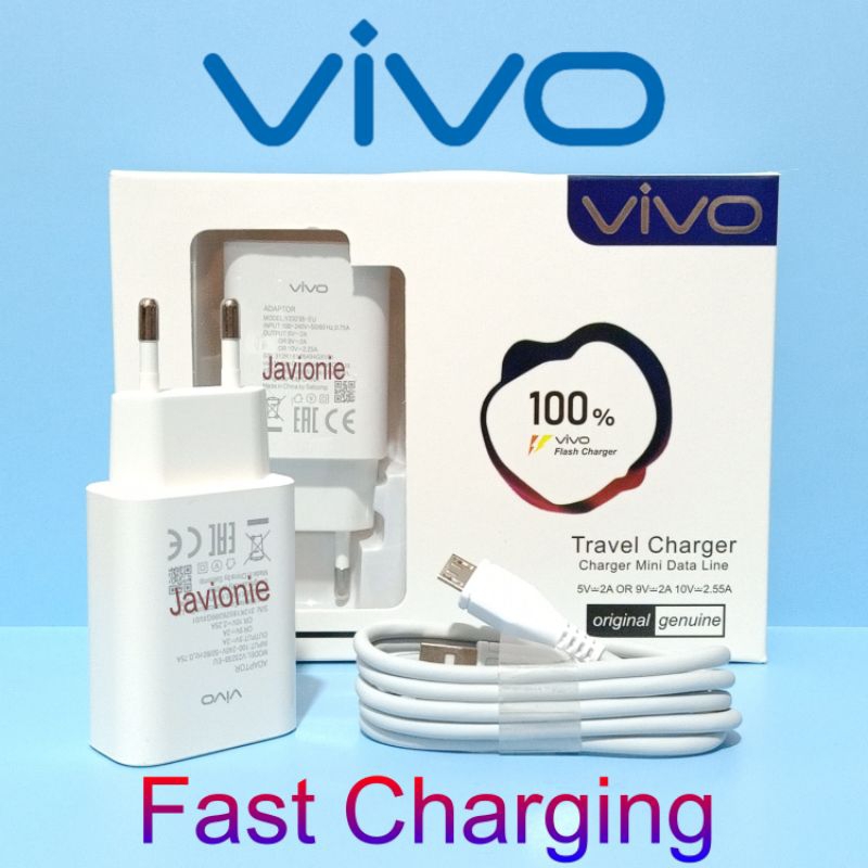 Charger Casan Cas VIVO Y01 Y02 Y02t Y1S Y11 Y12 Y12i Y12S Y15S 18W Original 100% Fast Charging MICRO USB