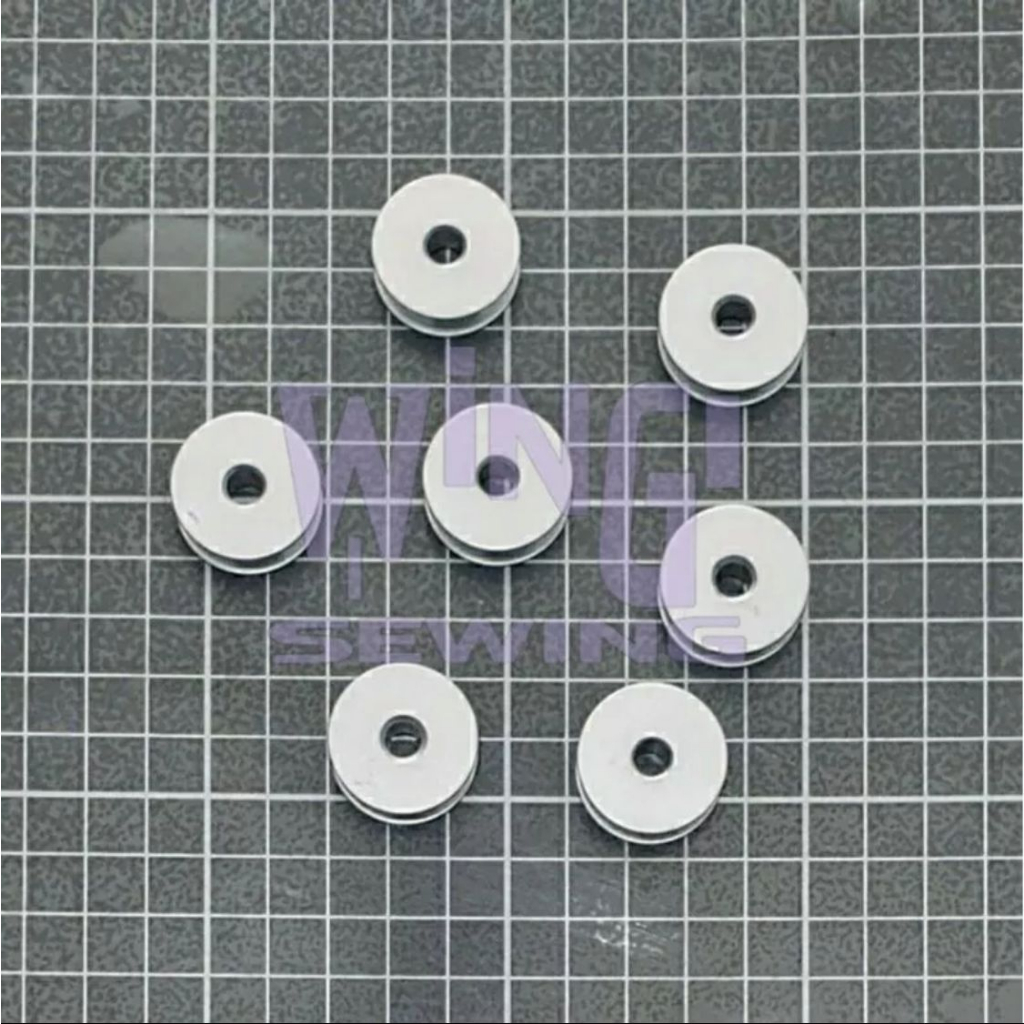 SPUL ALUMUNIUM LUBANG KANCING ZIGZAG SPOOL BOBBIN MESINJAHIT IDNSUTRI