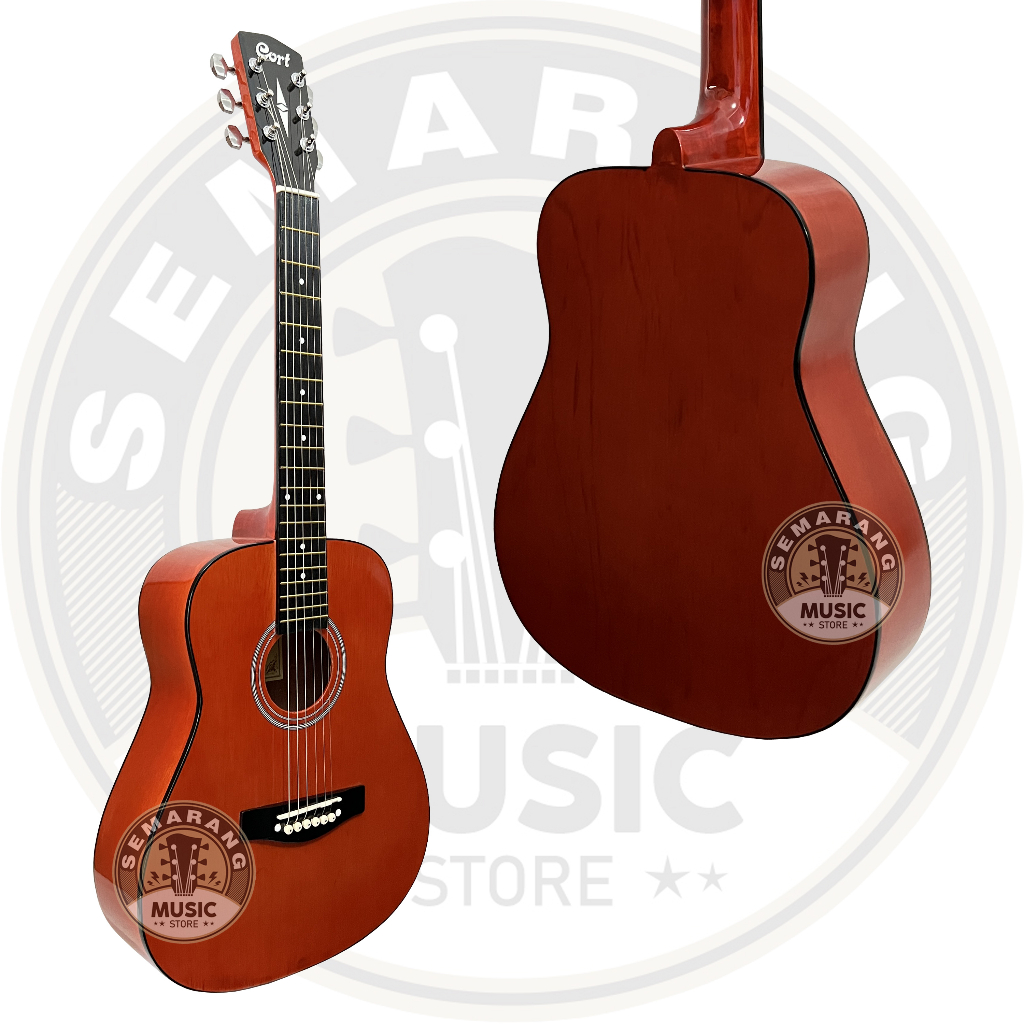 Gitar Akustik ¾  Cort Custom Tanam Besi Gitar 3/4 Cort Custom Termurah Paket Super Komplit