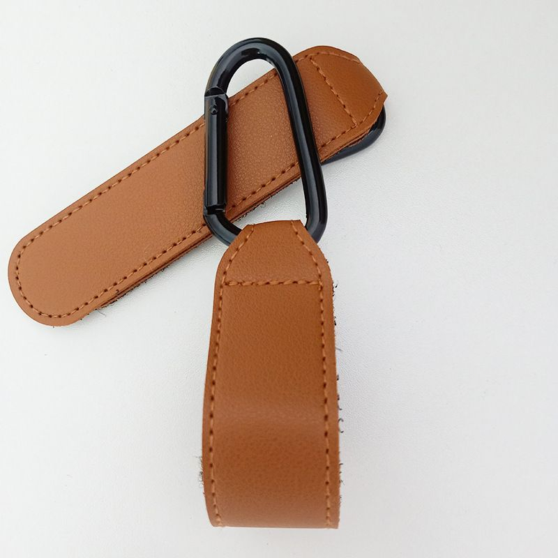 Stroller Hooks Bahan Kulit PU Stroller Hook Babygo Universal Gantungan Pengait Untuk Stroller Bayi