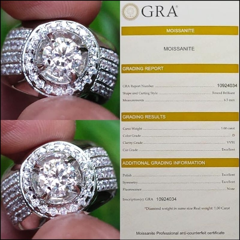 MOISSANITE DIAMOND MEMO GRA SERTIFIKAT