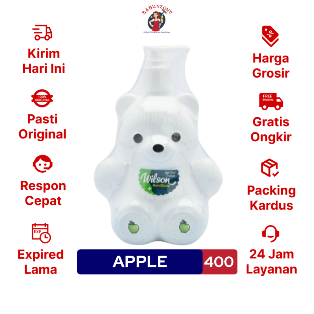 Sabun Cuci Tangan Wilson Handsoap Pump Apple 400 ML