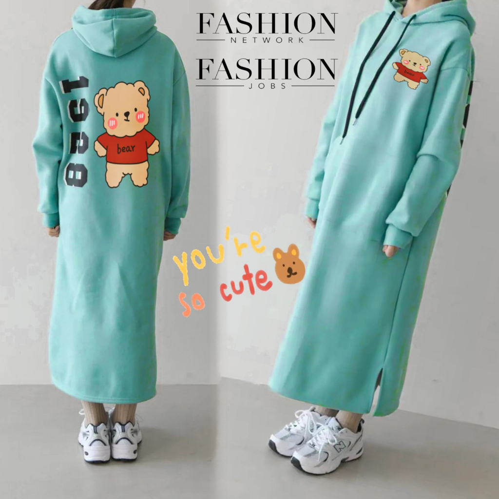 Damai fashion jakarta - dress OVERSIZE HOODIE JUMBO wanita GRACE GRACE - konveksi murah tanah abang