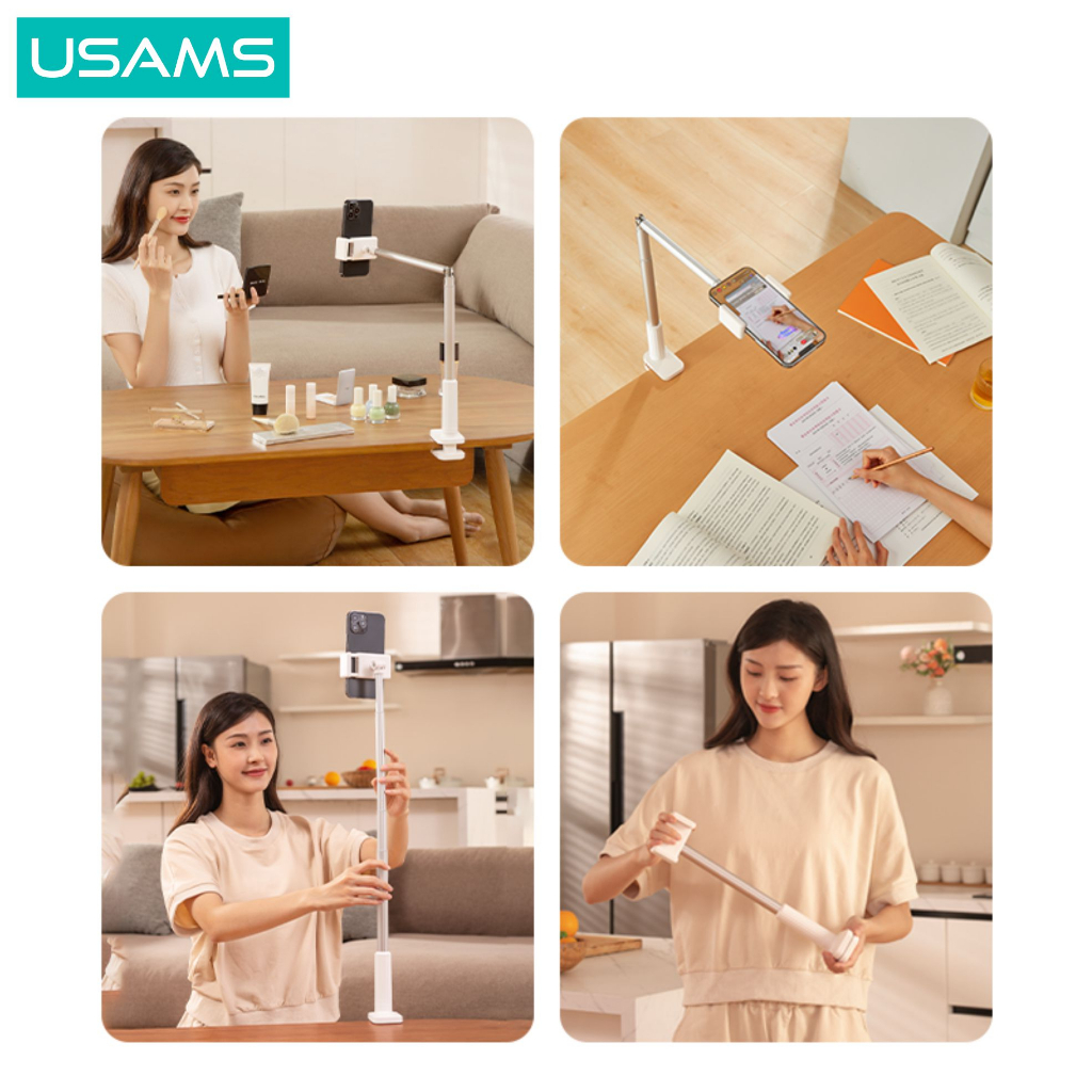 USAMS ZB255 Adjustable Phone holder Stand Jepit
