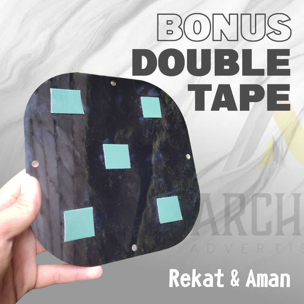 PAPAN NOMOR RUMAH AKRILIK HITAM / PUTIH 28 X 17 CM