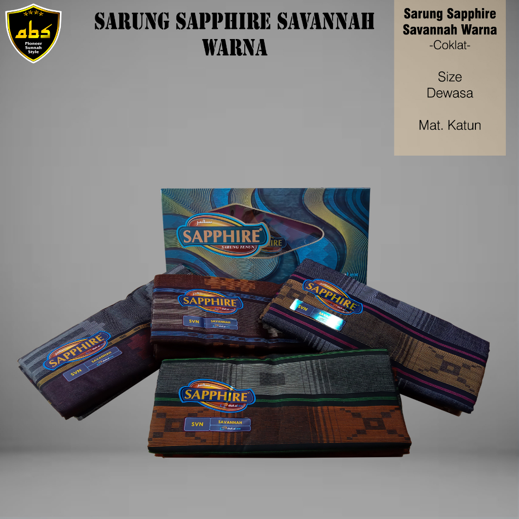 Sarung Sapphire Motif Savannah Sarung Songket Premium Tenun Pria Wanita Dewasa