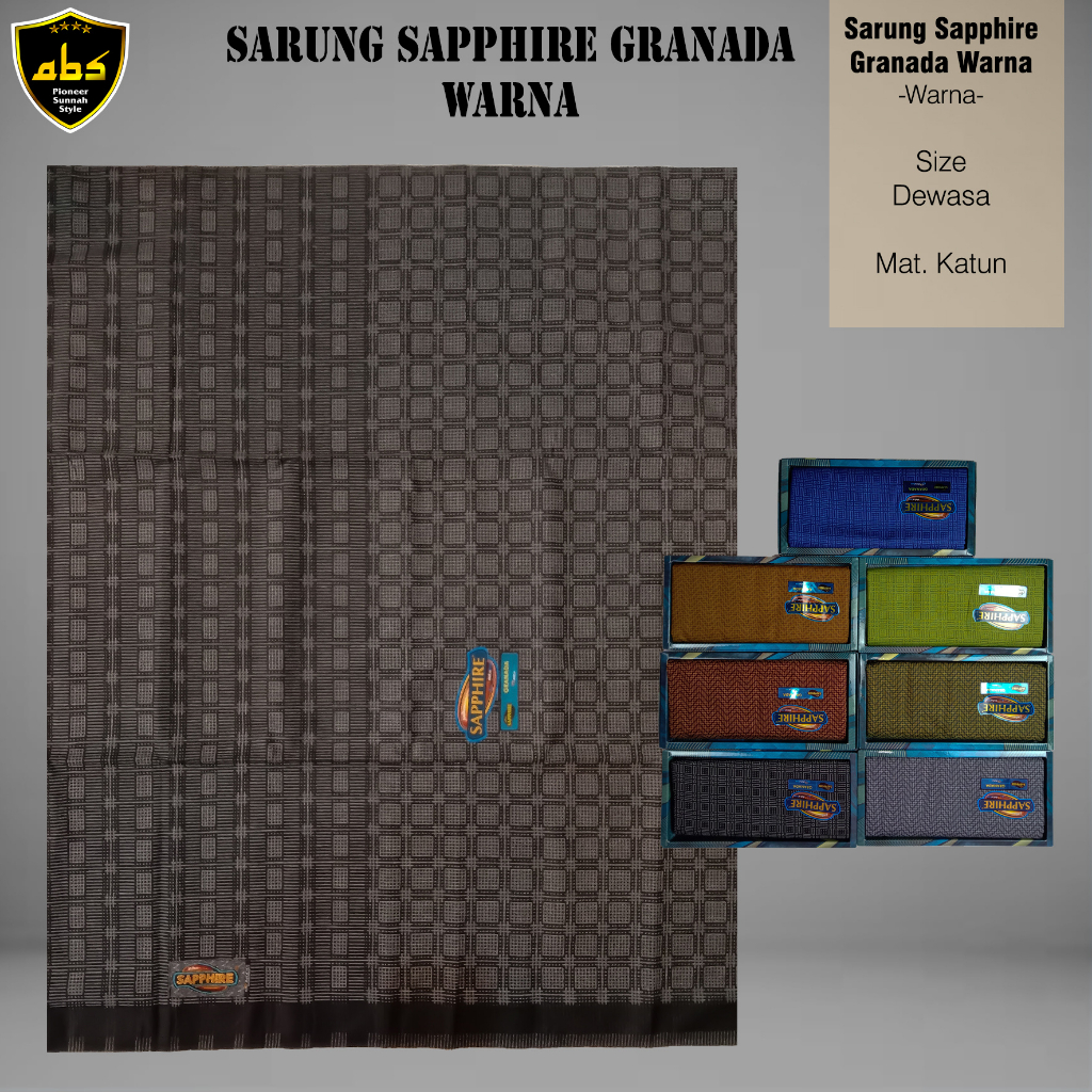 Sarung Sapphire Motif Granada Sarung Premium Songket Tenun Pria Wanita Dewasa