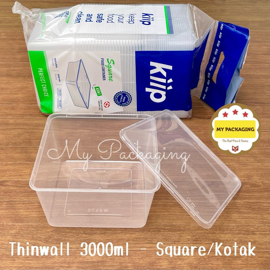 Kotak Makan Microwave / food box / wadah plastik / thinwall  3000 ml 3000ml