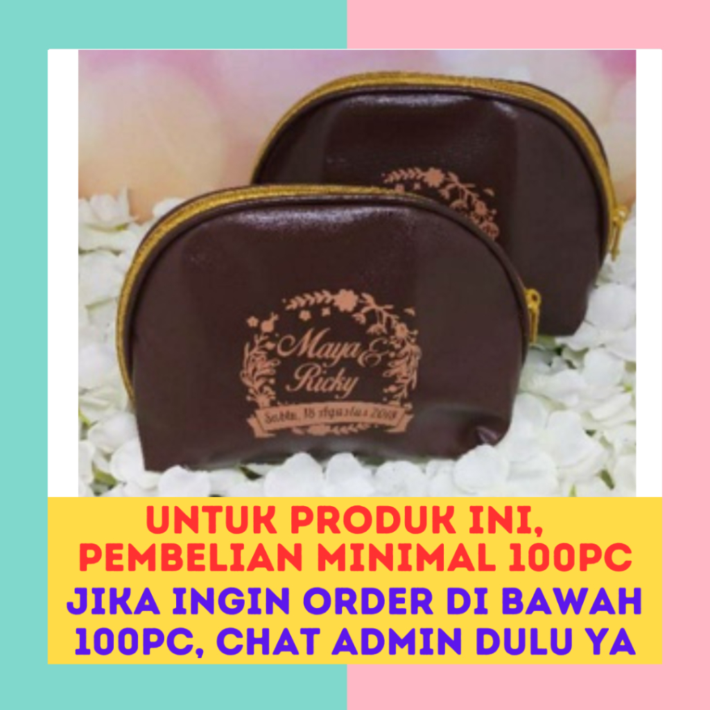 Marie Shop ➡️ [CUSTOM] [ KRG ]  POUCH KOSMETIK KERANG CUSTOM SABLON - POUCH KOSMETIK - POUCH SABLON 